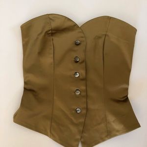 Gold vintage Romeo Gigli bustier top